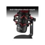 HyperX QuadCast – USB Microphone (Black-Red) – Red Lighting
