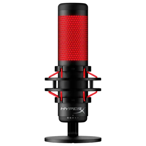 HyperX QuadCast – USB Microphone (Black-Red) – Red Lighting