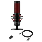 HyperX QuadCast – USB Microphone (Black-Red) – Red Lighting