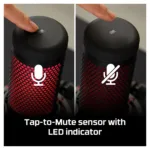 HyperX QuadCast – USB Microphone (Black-Red) – Red Lighting