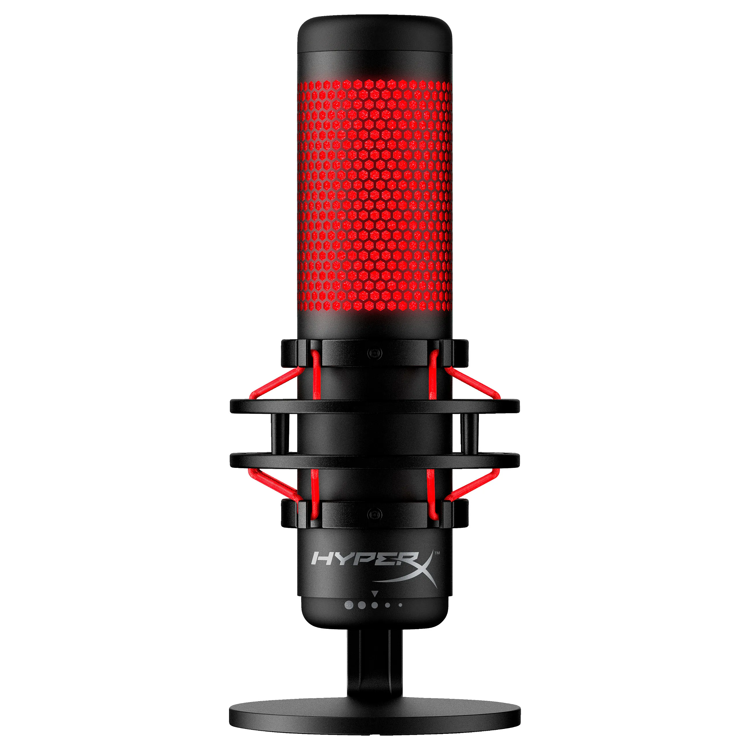HyperX QuadCast - USB Microphone (Black-Red) - Red Lighting HyperX QuadCast – USB Microphone (Black-Red) – Red Lighting