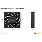 Korpuso aušintuvas be quiet! SILENT WINGS 4, 120mm PWM (BL093), vaizdas 5
