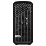 Fractal Design Torrent korpusas, matomas iš šono, su atidarytomis durimis