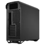 Fractal Design Torrent korpusas, matomas iš šono su atidarytomis durelėmis