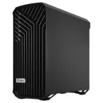 Fractal Design Torrent korpusas, matomas iš šono, su atidarytu šonu