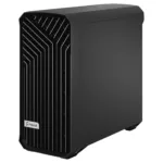 Fractal Design Torrent korpusas, matomas iš šono, su įmontuotais ventiliatoriais