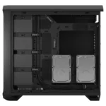 Fractal Design Torrent korpusas, šoninis vaizdas su atidarytu šonu