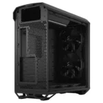 Fractal Design Torrent korpusas, matomas iš šono su atidarytu dangčiu