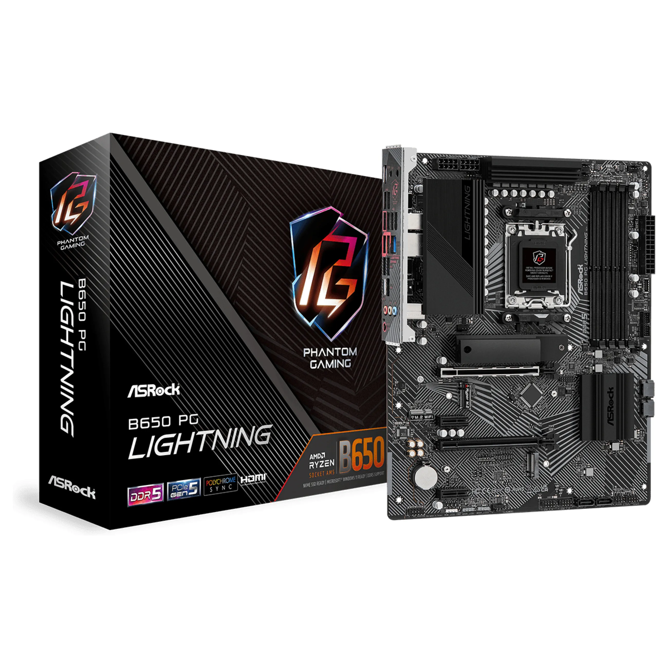 Asrock B650 PG Lightning Motininė plokštė Asrock B650 PG Lightning (90-MXBK20-A0UAYZ)