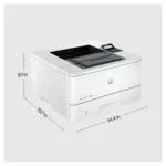 HP LaserJet Pro 4002dn spausdintuvo LCD ekranas ir valdymo mygtukai