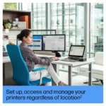 HP LaserJet Pro 4002dn spausdintuvo LCD ekranas ir valdymo mygtukai