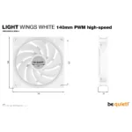 Korpuso aušintuvas be quiet! Light Wings White, 140mm PWM high-speed Triple-Pack (BL103), vaizdas 8