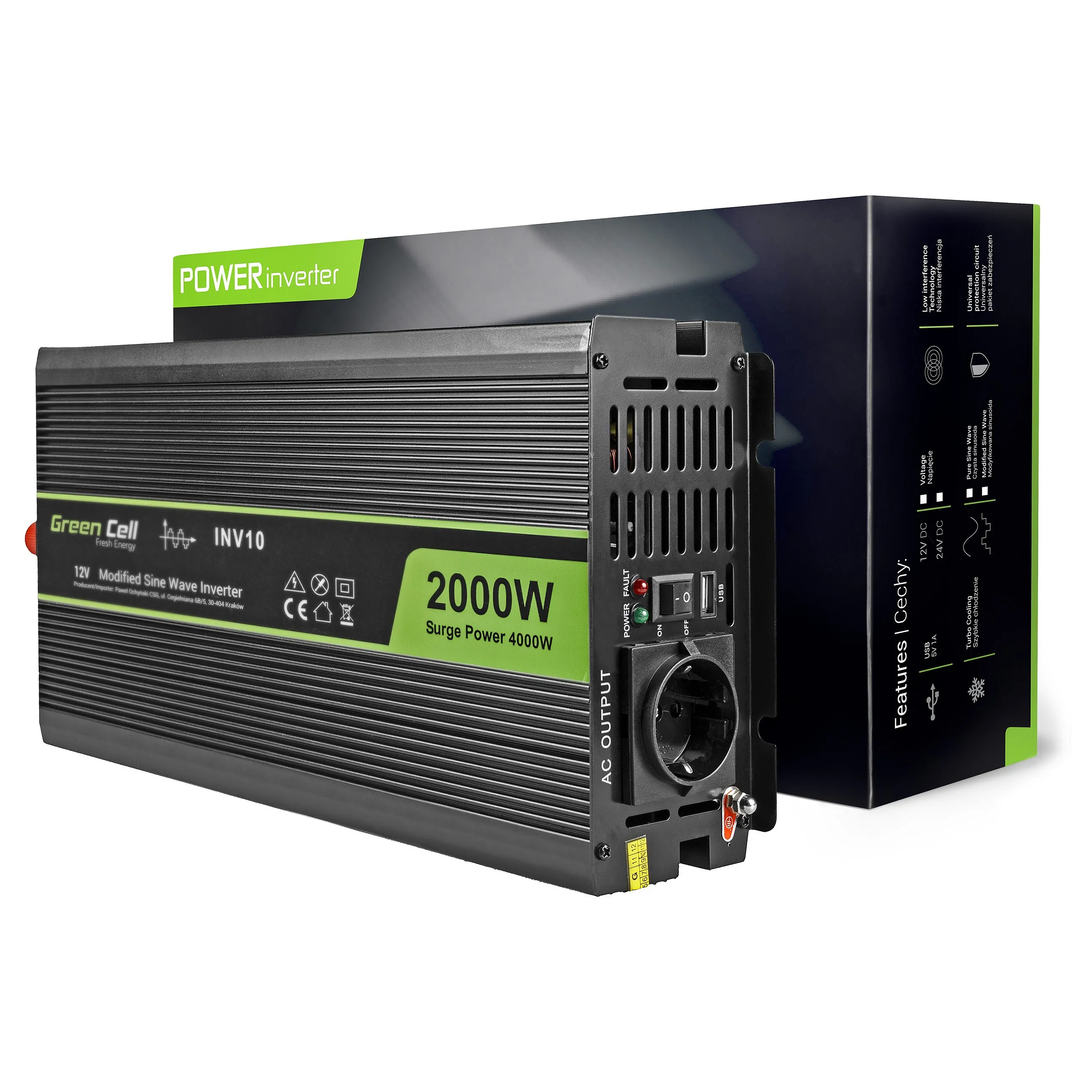 Green Cell INV10 power adapter/inverter Green Cell INV10 power adapter/inverter