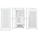 Korpusas be quiet! Shadow Base 800 FX White, matomas priekiniai ventiliatoriai