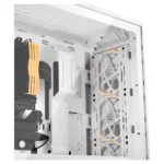 Korpusas be quiet! Shadow Base 800 FX White, matomas ventiliatoriai ir vidinis išdėstymas