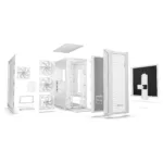 Korpusas be quiet! Shadow Base 800 FX White, matomas priekiniai ventiliatoriai