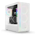 Korpusas be quiet! Shadow Base 800 FX White, matomas ventiliatoriai ir vidinė struktūra