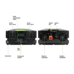 Green Cell Przetwornica napicia PowerInverter LCD 12 V 2000W/40000W Przetwornica samochodowa z wywietlaczem – czysty sinus power adapter/inverter