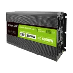 Green Cell Przetwornica napicia PowerInverter LCD 24 V 3000W/60000W Przetwornica samochodowa z wywietlaczem - czysty sinus power adapter/inverter