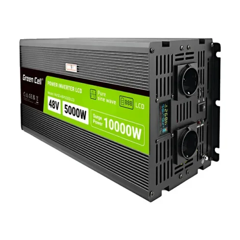 Nepertraukiamo maitinimo šaltinis (UPS) Green Cell Przetwornica napicia PowerInverter LCD 48 V 5000W/10000W (INVGC48P5000LCD)