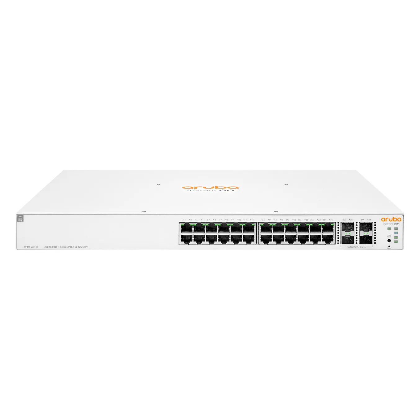 HPE Aruba Networking Instant On 1930 24G Class4 PoE 4SFP/SFP+ 370W HPE Aruba Networking Instant On 1930 24G su 370W PoE ir 4 SFP prievadais