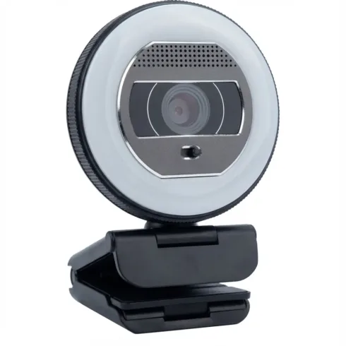 Internetinė kamera Wortmann TERRA Halo LED Lichtkranz C1868pro Full HD (2920215), juodos spalvos