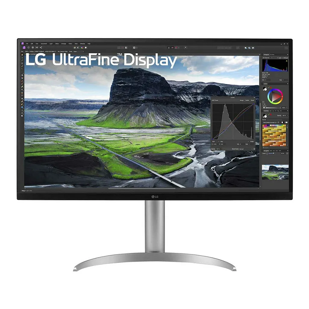 80cm/32" (3840x2160) LG UltraFine 32UQ850V-W 16:9 4K IPS 5ms 60Hz HDR400 HDMI DP USB-C Speaker Pivot Silver LG 32UQ850V-W computer monitor