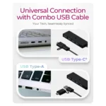USB hub ICY BOX IB-HUB1424-C3, matmenys 94 mm x 28 mm x 10 mm