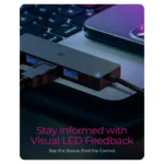 USB hub ICY BOX IB-HUB1424-C3, matmenys 94 mm x 28 mm x 10 mm