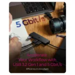 USB hub ICY BOX IB-HUB1424-C3, matmenys ir jungčių išdėstymas