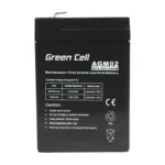 Green Cell AGM02 baterija, šoninis vaizdas su jungtimis
