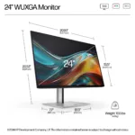 Monitorius HP Series 7 Pro 24 inch WUXGA Monitor - 724pn (8X534AA#ABB), vaizdas 11