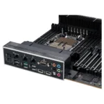 Motininė plokštė ASUS PRO WS W790E-SAGE SE, viršutinė peržiūra su jungtimis