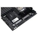 Motininė plokštė ASUS PRO WS W790E-SAGE SE, viršutinis vaizdas su jungčių išdėstymu