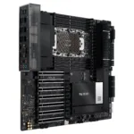 Motininė plokštė ASUS PRO WS W790E-SAGE SE, viršutinė perspektyva