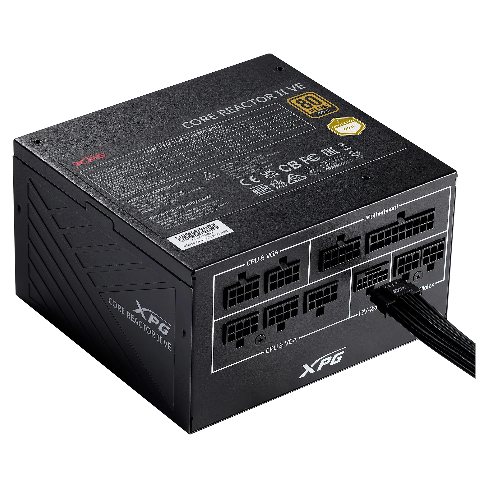 XPG COREREACTOR II VE 750W power supply unit XPG COREREACTOR II VE 750W power supply unit