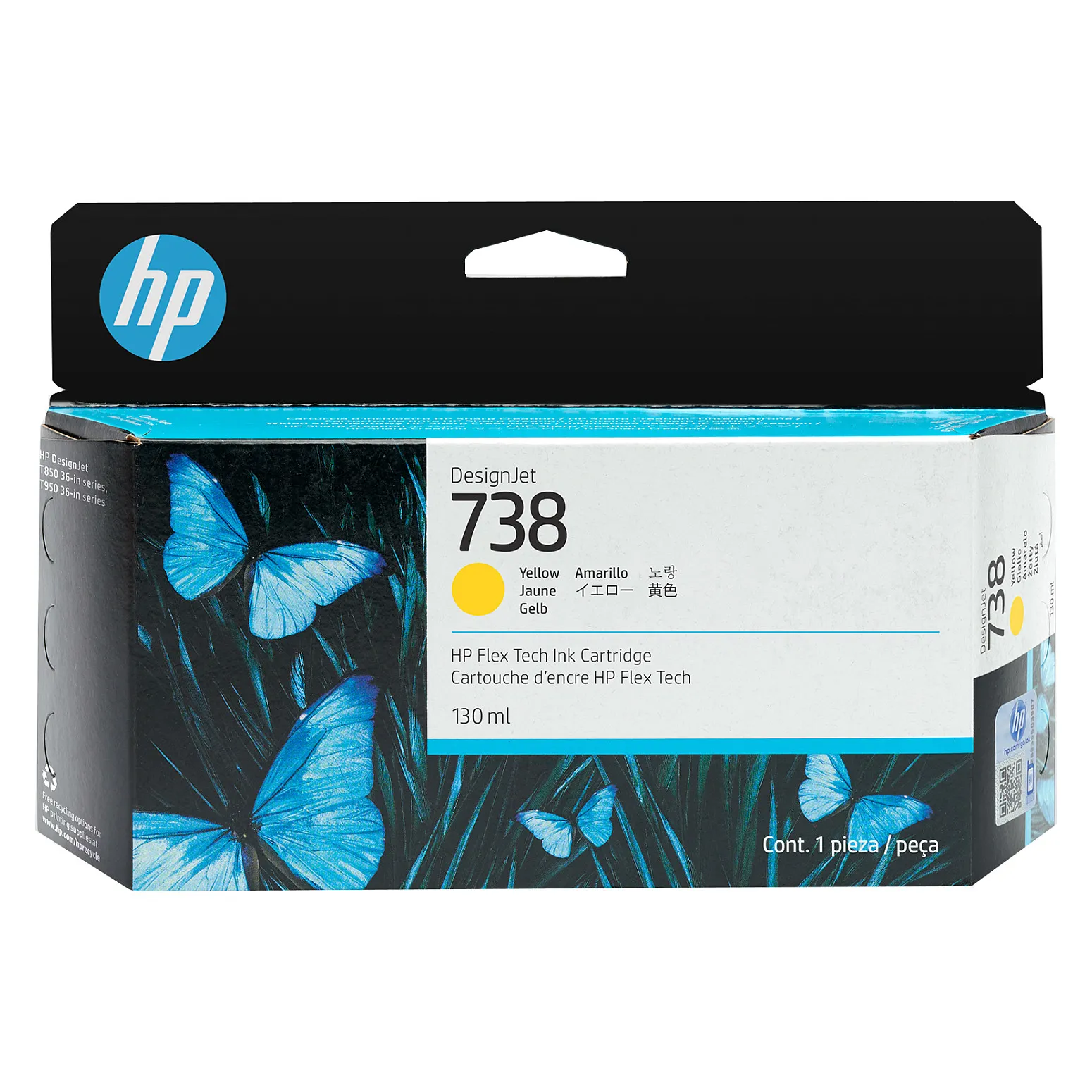 HP 738 130-ml Yellow DesignJet Ink Cartridge print head HP 738 130-ml Yellow DesignJet Ink Cartridge print head