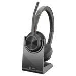 HP Poly Voyager 4320 UC Stereo USB-A Headset +BT700 USB-A Adapter +Charging Stand