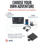 HP Poly Voyager 4320 UC Stereo USB-A Headset +BT700 USB-A Adapter +Charging Stand