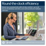 HP Poly Voyager 4320-M Microsoft Teams Certified Headset +BT700 dongle +Charging Stand