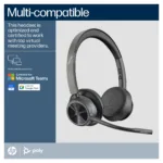 HP Poly Voyager 4320-M Microsoft Teams Certified Headset +BT700 dongle +Charging Stand