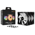 Korpuso aušintuvas be quiet! LIGHT WINGS LX 120mm PWM 3-Pack (BL121), juodos spalvos, vaizdas 5