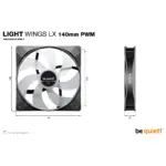 Korpuso aušintuvas be quiet! LIGHT WINGS LX 140mm PWM (BL126), vaizdas 7