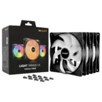 Korpuso aušintuvas be quiet! LIGHT WINGS LX 140mm PWM 3-Pack (BL127), juodos spalvos, vaizdas 5