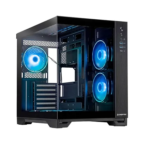Kompiuterio korpusas Chieftec Visio GM-30B-TG-OP schwarz Tempered Glass x 2