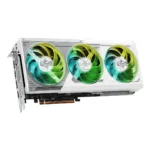 Asrock Steel Legend Radeon RX 9070 OC, šoninis vaizdas su jungtimis
