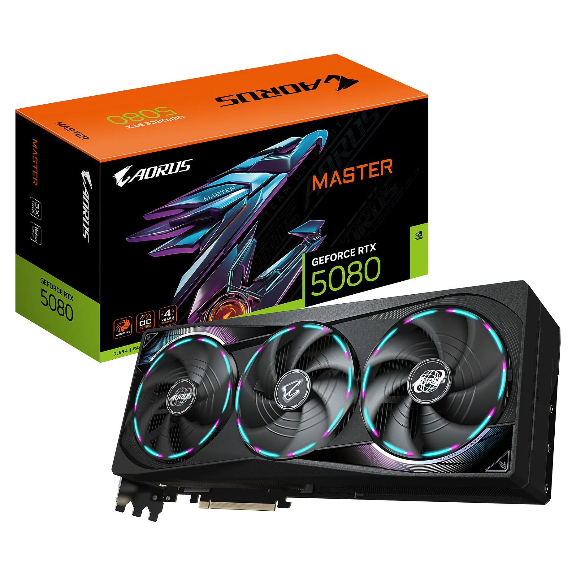 GIGABYTE AORUS GeForce RTX 5080 MASTER 16G GIGABYTE AORUS GeForce RTX 5080 MASTER 16G