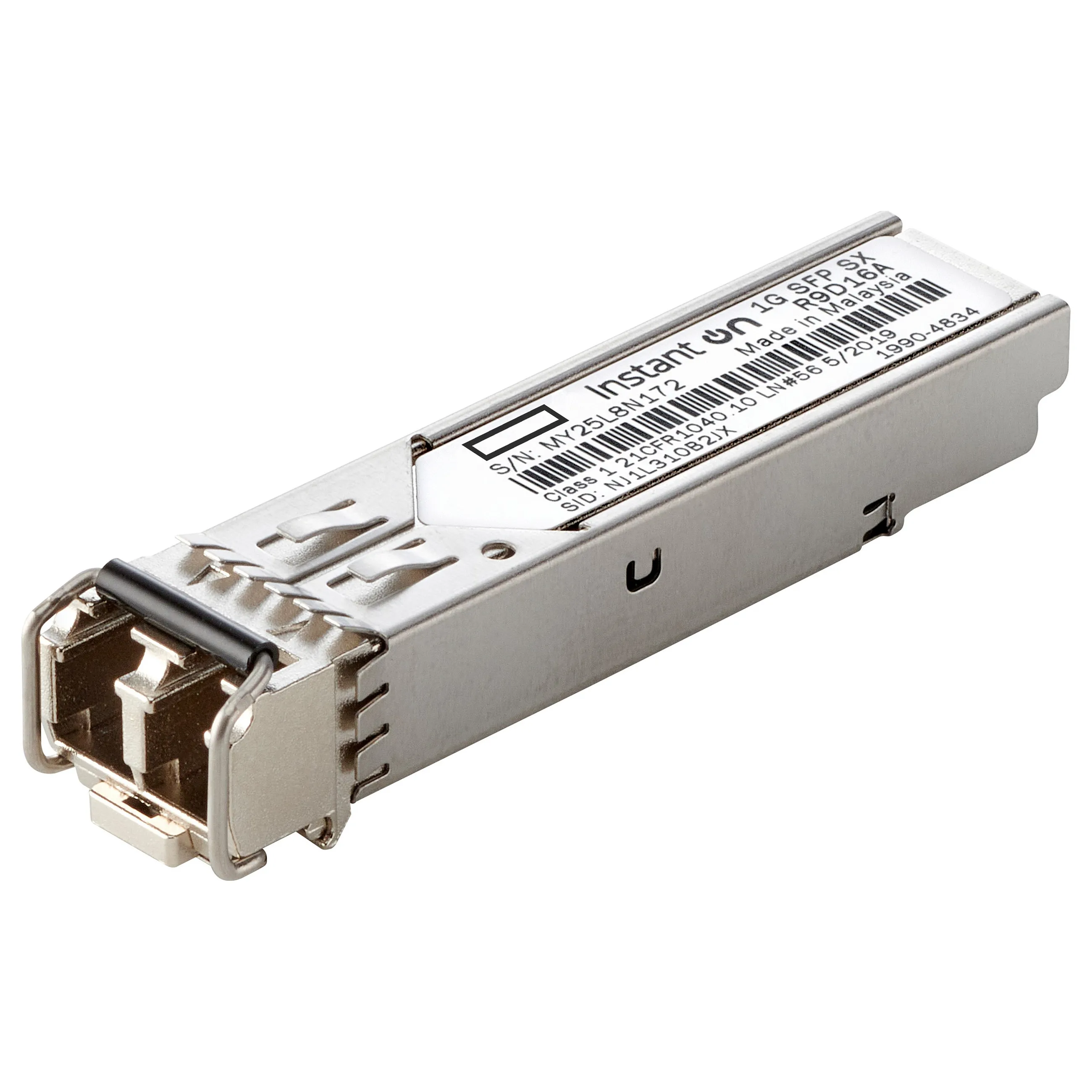 HPE Aruba Networking Networking Instant On 1G SFP LC SX 500m OM2 MMF Transceiver network transceiver module SFP modulis HPE Aruba Networking Networking Instant On 1G SFP LC SX 500m OM2 MMF (R9D16A)