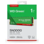 Western Digital Green WD SN3000 NVMe SSD M.2, iš arti