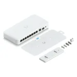 Ubiquiti UniFi Flex 2.5G PoE, šoninis vaizdas su RJ-45 jungtimis